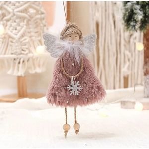 NEW Delightful Angel Doll Ornament in Pink Blush color (6.3" tall)